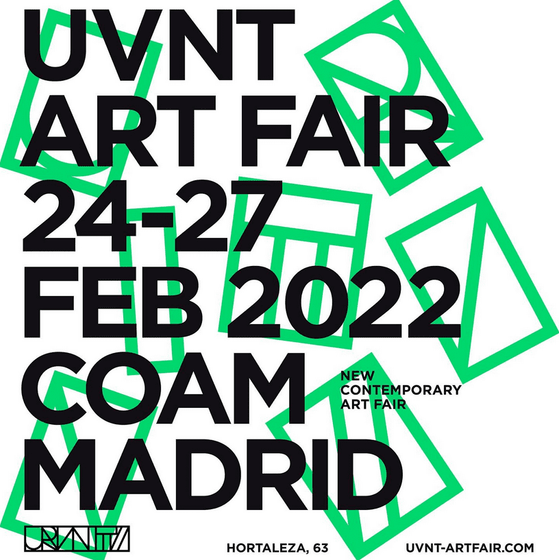 Logo de UVNT Art Fair 2022. Del 24 al 27 de febrero de 2022. COAM, Madrid.